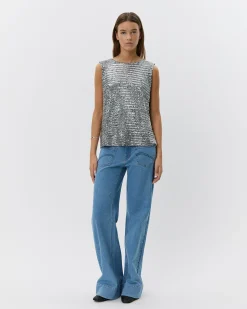 INAYASW TOP - Silver