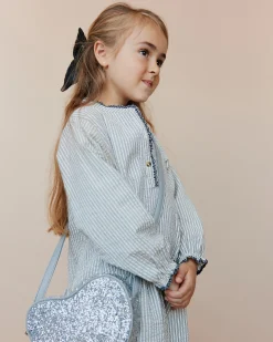 INDICASK DRESS - Black thin stripe