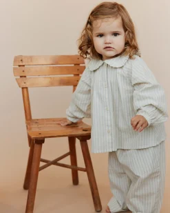 INELASB TROUSERS - Blue striped