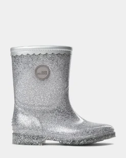 JESSICASK RUBBER BOOT W. LINING - Silver