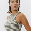 JULLIESW STRIPE TOP - Army striped