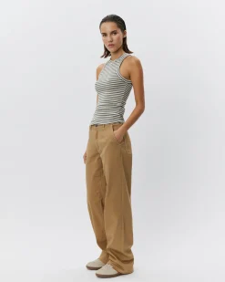 JULLIESW STRIPE TOP - Army striped