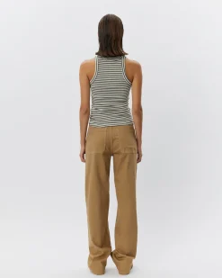 JULLIESW STRIPE TOP - Army striped