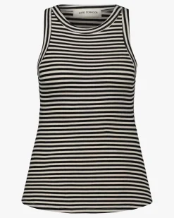 JULLIESW STRIPE TOP - Black striped
