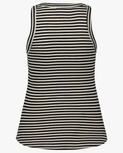 JULLIESW STRIPE TOP - Black striped