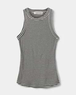 JULLIESW STRIPE TOP - Dark Grey Striped