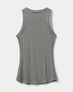 JULLIESW STRIPE TOP - Dark Grey Striped