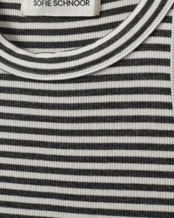 JULLIESW STRIPE TOP - Dark Grey Striped