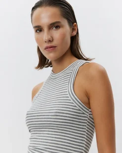 JULLIESW STRIPE TOP - Grey Striped