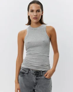 JULLIESW STRIPE TOP - Grey Striped