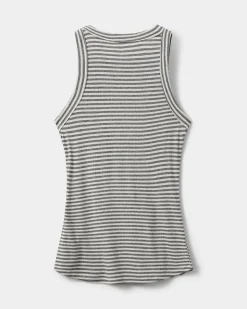 JULLIESW STRIPE TOP - Grey Striped