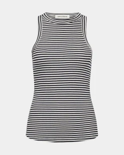 JULLIESW STRIPE TOP - Navy Striped