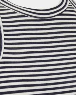 JULLIESW STRIPE TOP - Navy Striped