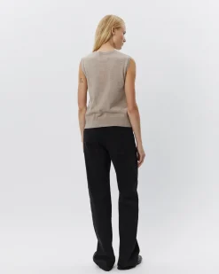 KARLISW VEST - Brown melange