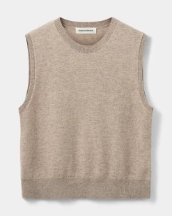 KARLISW VEST - Brown melange