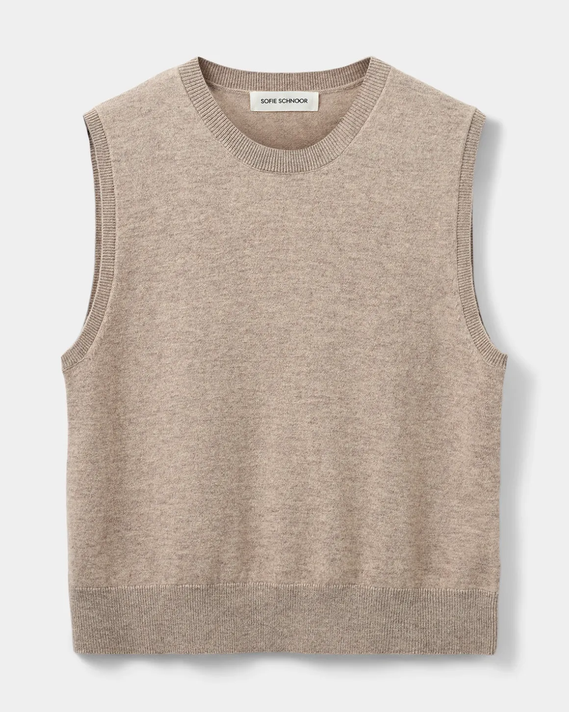 KARLISW VEST - Brown melange