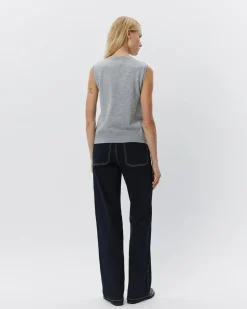 KARLISW VEST - Grey melange