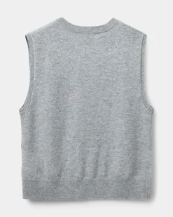 KARLISW VEST - Grey melange
