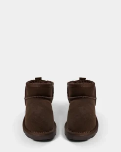 KELLIESY TEDDY BOOT - Dark brown