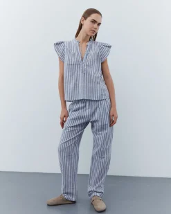 LailaSW Top - Blue striped