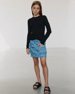 LARASY SKIRT - Light denim blue