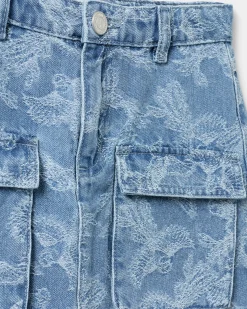 LARASY SKIRT - Light denim blue