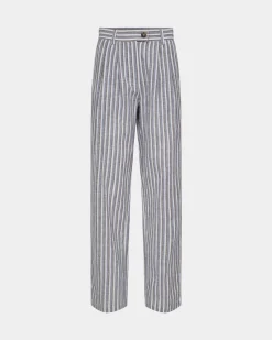 LeahSW Trousers - Blue striped