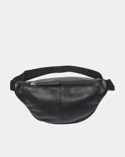 Leather bum bag - Black