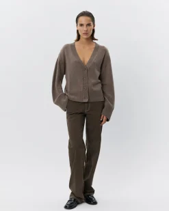 LEVASW CARDIGAN - Brown Fudge