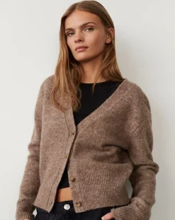 LEVASW CARDIGAN - Brown melange