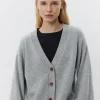 LEVASW CARDIGAN - Grey mel