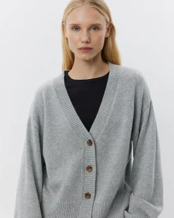 LEVASW CARDIGAN - Grey mel