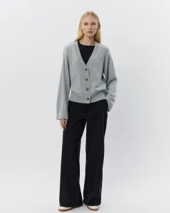 LEVASW CARDIGAN - Grey mel