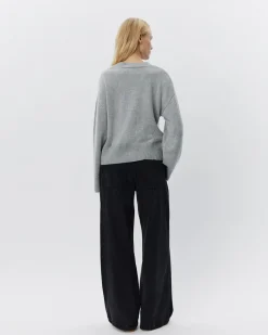 LEVASW CARDIGAN - Grey mel