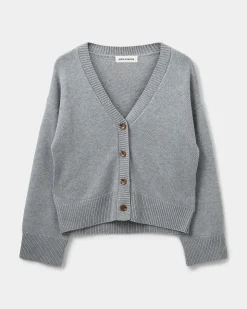 LEVASW CARDIGAN - Grey mel