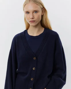 LEVASW CARDIGAN - Navy Blue