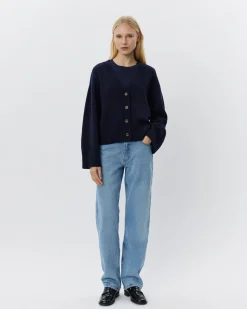 LEVASW CARDIGAN - Navy Blue