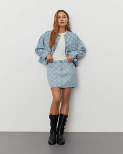 LILIASW SKIRT - Light denim blue