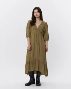 LIZETTESW DRESS - Olive Leaf