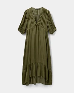 LIZETTESW DRESS - Olive Leaf