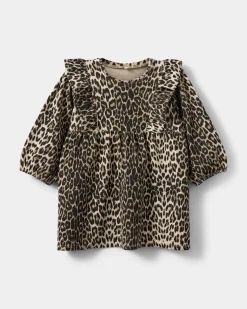 LULASB DRESS - Light brown leopard