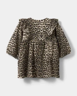 LULASB DRESS - Light brown leopard