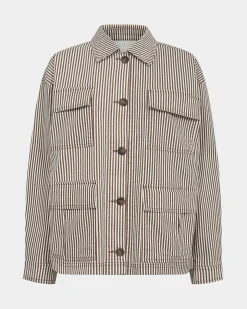 LYNNSW JACKET - Brown Striped