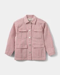 LYNNSY JACKET - Red Striped