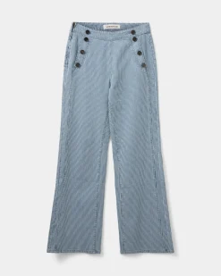 LYONSW TROUSERS - Blue striped
