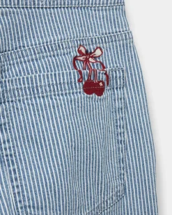 LYONSW TROUSERS - Blue striped