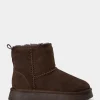 MARIESW TEDDY BOOT - Dark brown