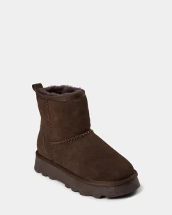 MARIESW TEDDY BOOT - Dark brown