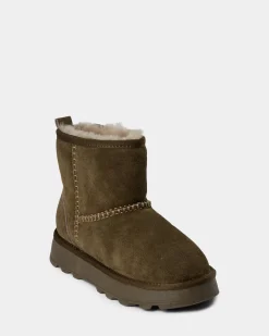 MARIESW TEDDY BOOT - Dark green