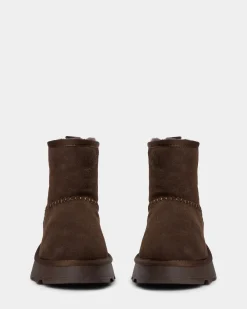 MARIESW TEDDY BOOT - Dark brown